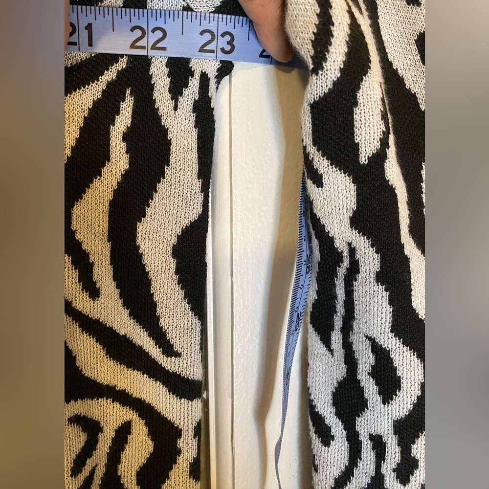 Zebra Print Button Down Sweater/ Cardigan - image 7